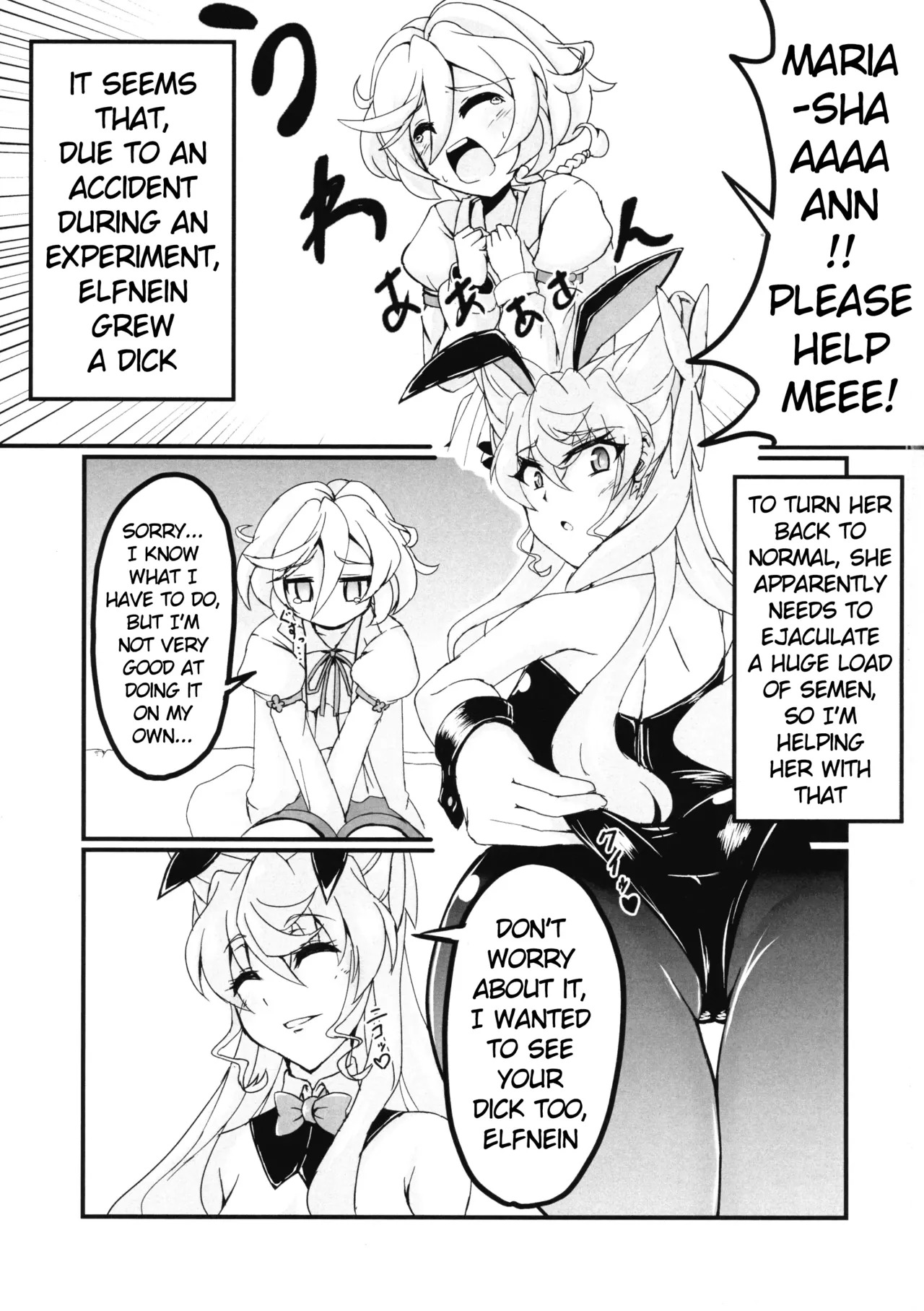 (Zesshou Stage 5) [Daisan Shinsekai (Fumikage)] Ecchi na Maria-san to Futanari Elfnein (Senki Zesshou Symphogear) [English] - Page 3