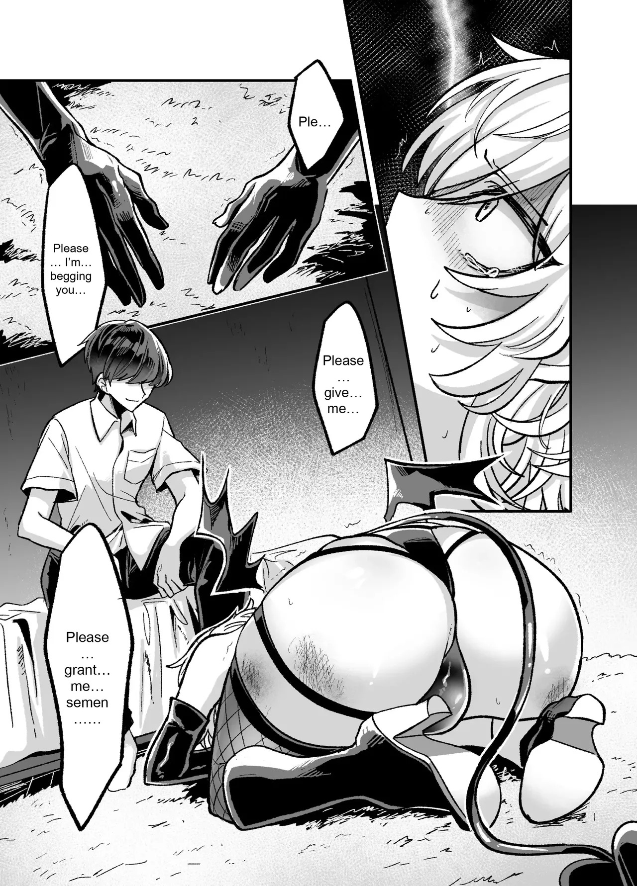 InCha Succubus-The Book of Humiliatingly Kneeling and Begging to Be Creampied A Dark Succubus Kneels and Begs in a Disgraceful Manner to Be Creampied - Page 10