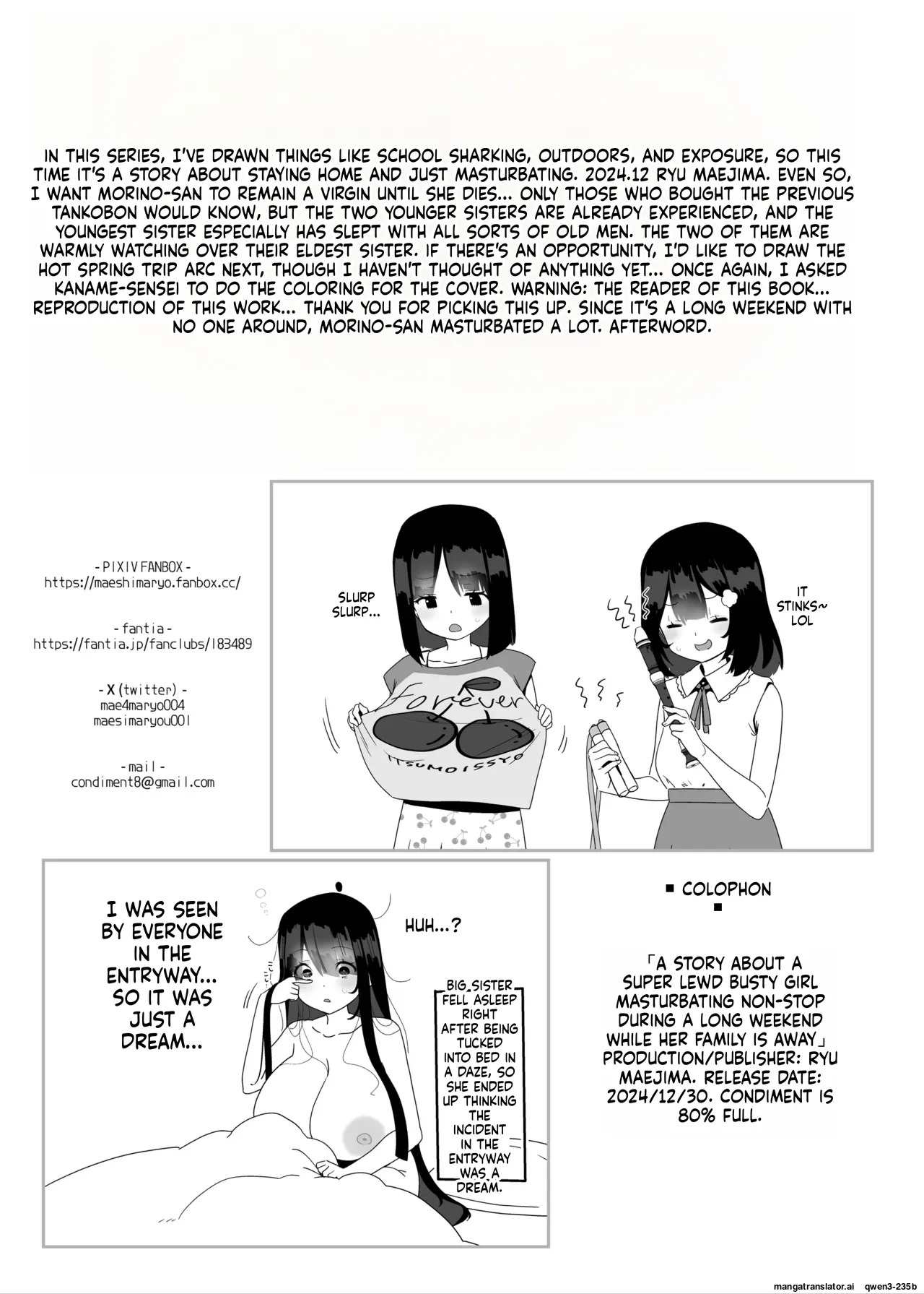 [Condiment Moderately (Maeshima Ryou)] Dosukebe Kyonyuu Joshi ga Kazoku no Inai Renkyuu ni Hitasura Onanie Shimakuru Hanashi [Digital] (SCANMTL) - Page 88
