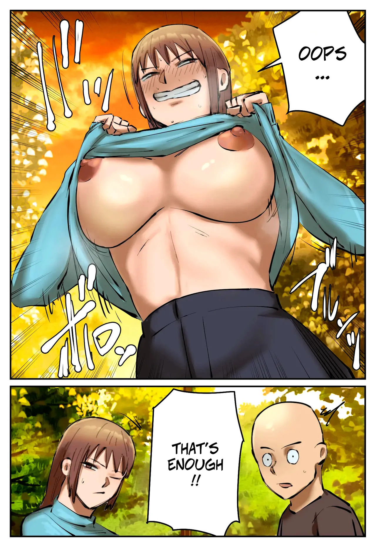[Chotto B-Sen] My Part-Time Job Is To Get Revenge: The Loose Woman -- Fukushuu Yami Beit "Machi no Keikan ga Kowareru Kono Oppai Onna o Oidashite Hoshii" [Colorized] - Page 14