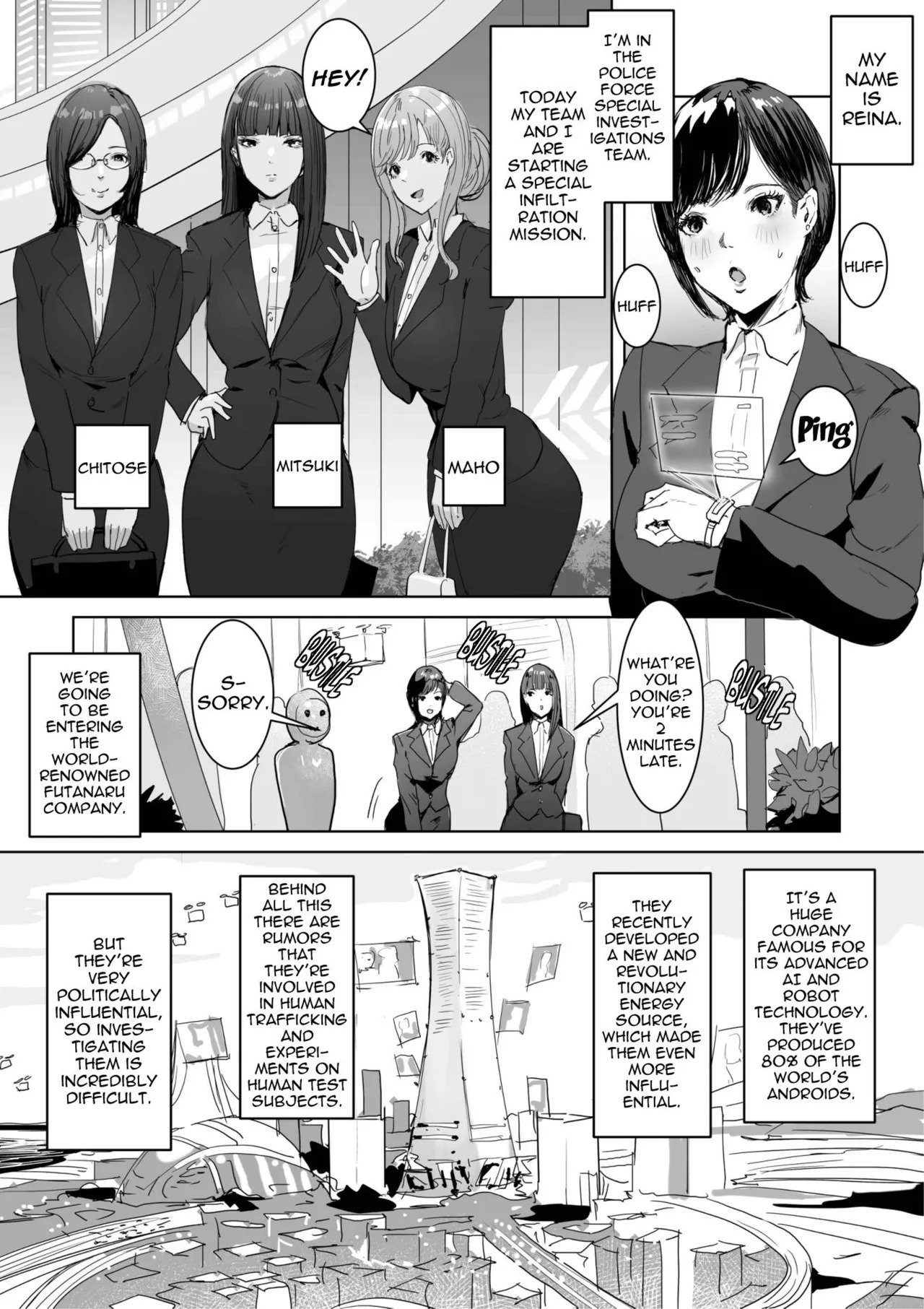 [Meshi Shinja] When I Infiltrated A High-Tech Company I Was Modified Into A Perverted Futanari Android [English] [hardcase8translates] - Page 5