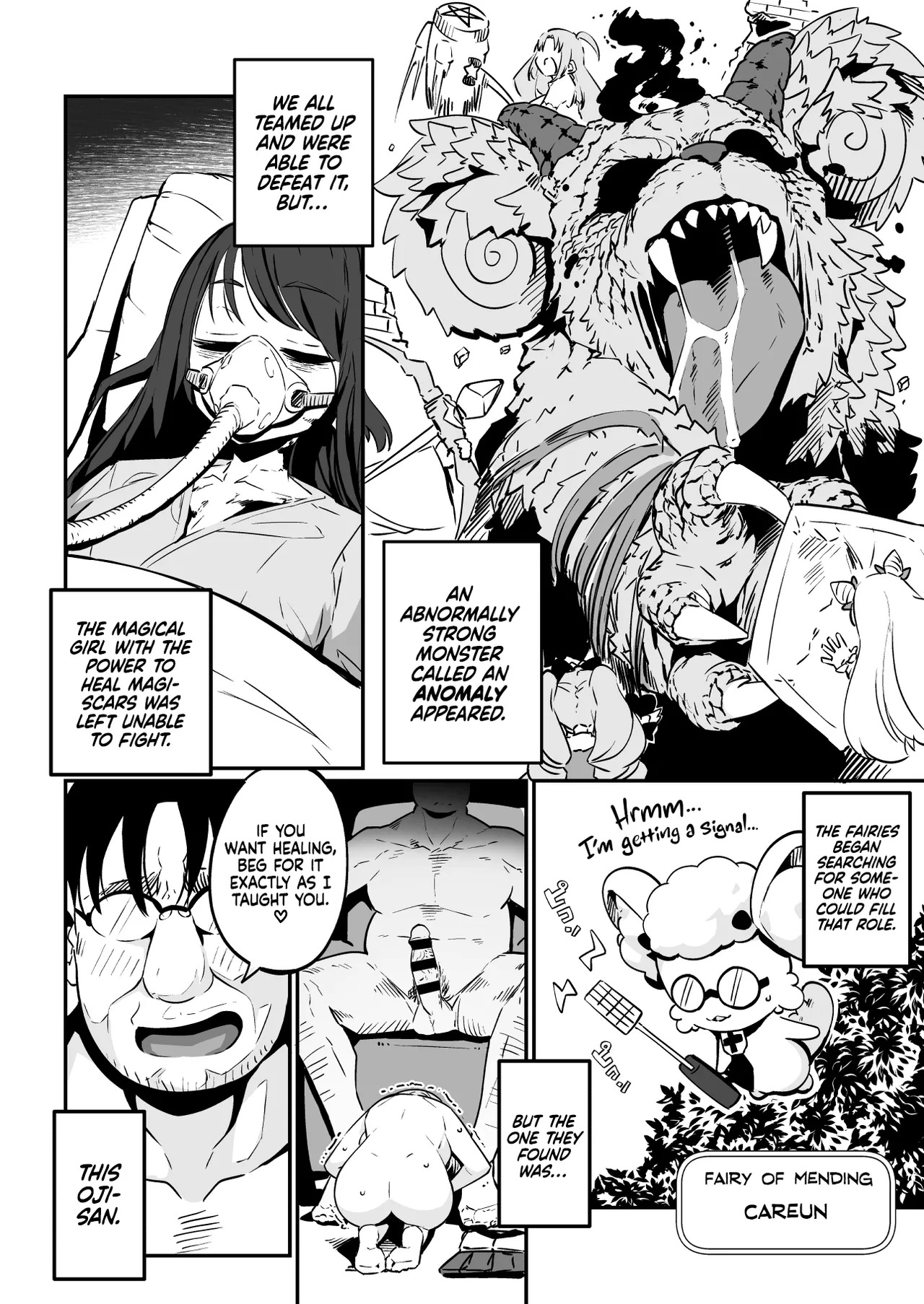 [Mannen Dokodoko Dondodoko (Tottotonero Tarou.)] Mahou Shoujo no Naoshikata (Otoshikata) Kizu o Naoseru no wa Oji-san dake!! | Healing (Breaking) a Magical Girl - Only Oji-san Can Cure Her Wounds! [English] [Xzosk] - Page 11