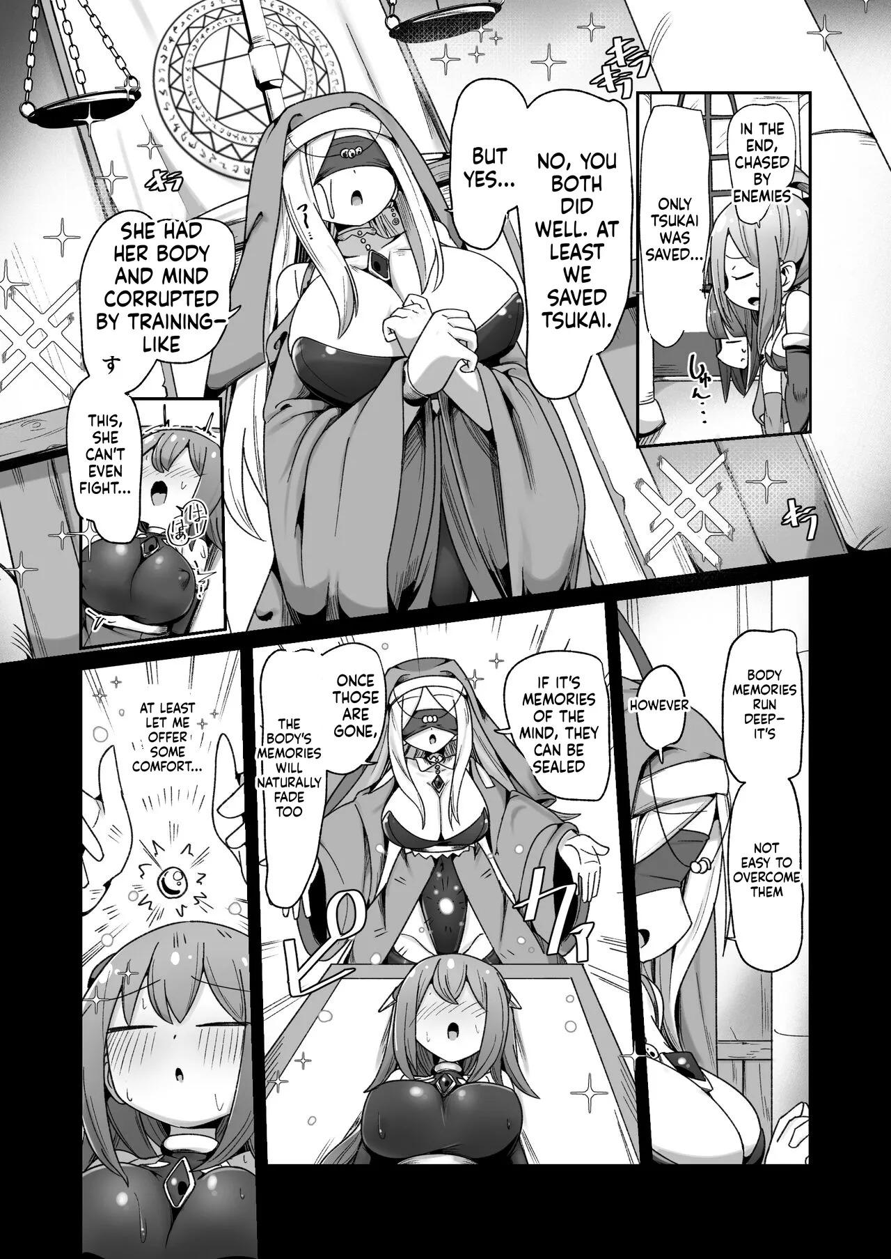 [Echie Kokufuku Aka (Monota)] Maryoku Tank Choukyou sareta Koto mo Sukkari Wasurete no Kono Ko to Teki Ajito ni Idonjau Onna Hero-chan [English] [SCANMTL] - Page 32