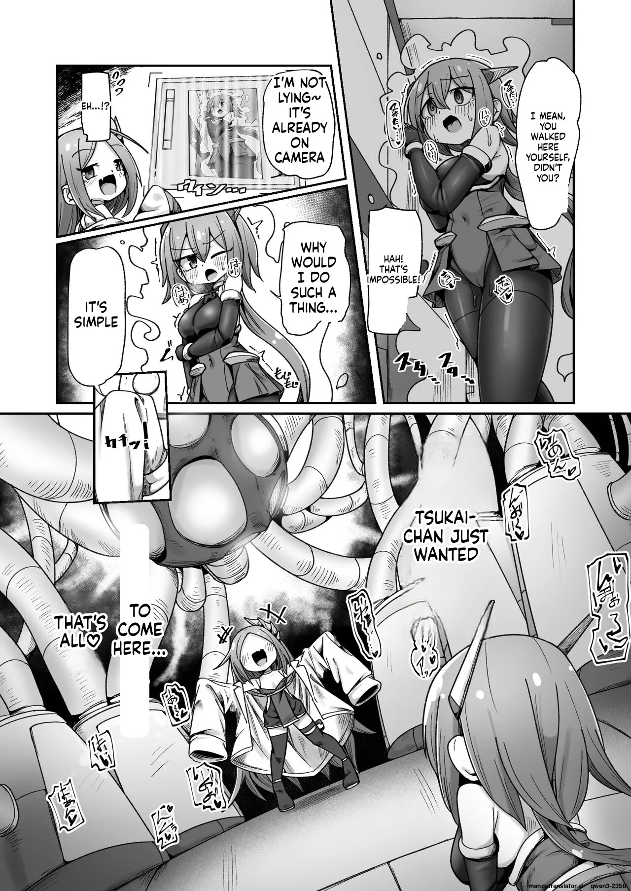 [Echie Kokufuku Aka (Monota)] Maryoku Tank Choukyou sareta Koto mo Sukkari Wasurete no Kono Ko to Teki Ajito ni Idonjau Onna Hero-chan [English] [SCANMTL] - Page 35