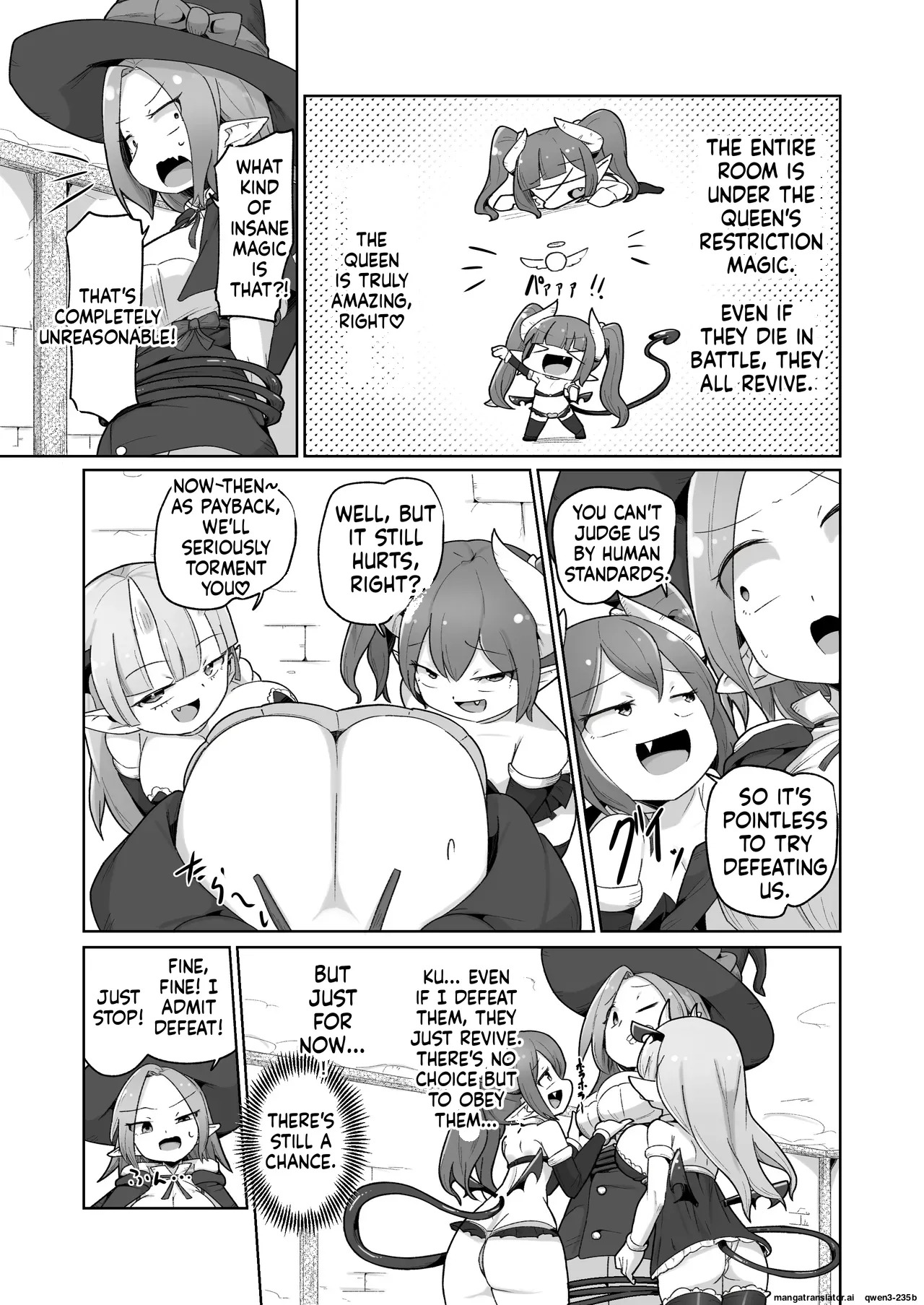 [Echie Kokufuku Aka (Monota)] Haiboku Show Colosseum 1 Kaisenme Tsuyo Tsuyo Majutsushi-chan VS Shintai Kaihatsu ga Tokuina Shou Akuma Succubus-chan (SCANMTL) - Page 17